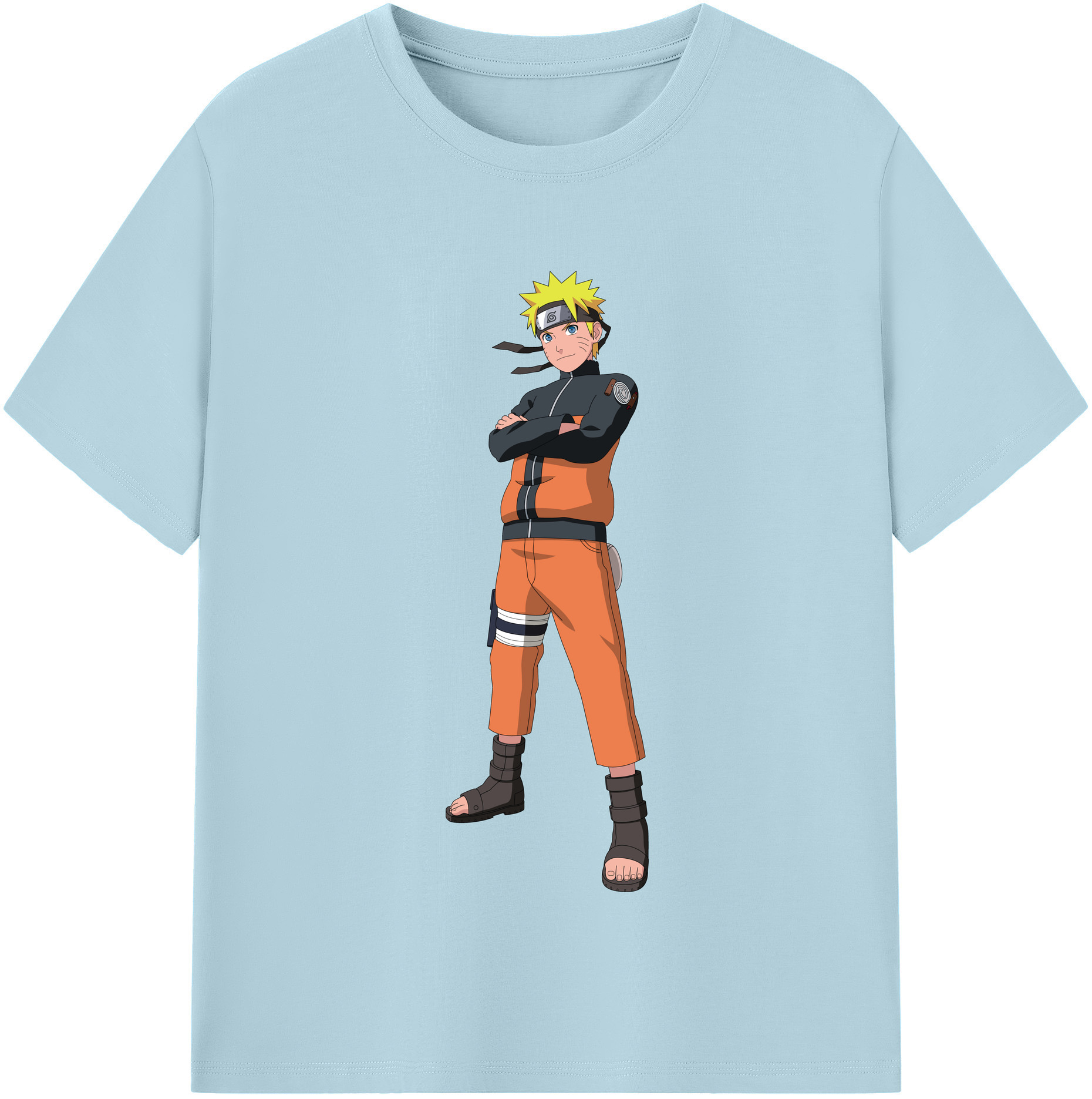 （画像用） NARUTO -ナルト- うずまき ナルト Uzumaki Naruto 綿100％半袖Tシャツ（フロントプリント）